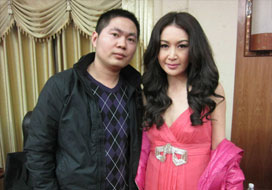 广州新航娱乐与明星合影