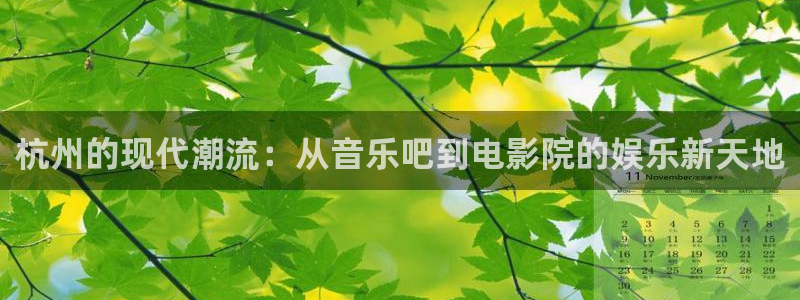 新航娱乐官网：杭州的现代潮流：从音乐吧到电影院的娱乐新天地